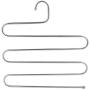 5pcs Stainless Steel Clothes Hanger Multifunction S-Type 5 Layers Pants Trousers Clothing Hanging Rack Closet Belt