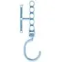 Grey990 Household Anti-Slip Multilayer Plastic Hooks Hanger Clothes Fixed Buckle Light Blue