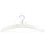 HANGERWORLD 4 Ivory 17inch Satin Padded Top Garment Bridal Wedding Clothes Coat Hangers