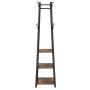 JKRED Industrial Style Coat Rack with 3-Tier Storage Shelves, Multipurpose Hanger for Entryway, Clothes Laundry Coat Stand with 8 Hooks, 70.9 inches