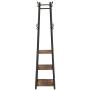 Pentaero 180X45X45Cm Vintage Simple Floor Coat Rack, Bedroom Hanger Belt, Industrial Coat Rack, Entryway Clothes Laundry Coat Stand with 8 Hooks 3 Shelves, Perfect for Clothes, Hat, Bag (Retro)