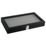 JackCubeDesign Jewelry Ring Display Organizer Storage Boxes Case Tray Holder with 72 Slot Ring Display(Black, Inside Gray Velvet, 14.7 x 8.3 x 1.97 inches)-:MK248C JackCubeDesign Jewelry Ring Display Organizer Storage Boxes Case Tray Holder with 72 Slot Ring Display(Black, Inside Gray Velvet, 14.7 x 8.3 x 1.97 inches)-:MK248C