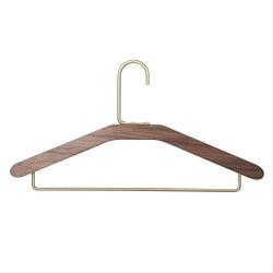 KIPB Clothes Hanger Black Walnut Home No Trace Solid Wood Clothing Brace