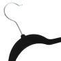 EBTOOLS 20PCS Velvet Clothes Storage Hangers Set Non-Slip Padded Flocked Clothes Hanger Hook with Notched Hangers Black for Suit/Shirt/Pants Bulk