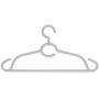 SAASNY Plastic Hangers,30 White 46cm Plastic All Purpose Clothes Garment Coat Hangers Space Saving with Non-Slip Trouser Bar and Tie Rack Ideal for Home and Shops - Space Saving Solution