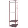 Shotbow Multifunctional Coat Rack Floor Indoor Clothes Rack Fashion Creative Hanger for Jacket Sweater Clothes Scarf Hat Bag, Home Furnishing Coat Rack Hanger Organizer Rack, Easy Assembly (Wine)