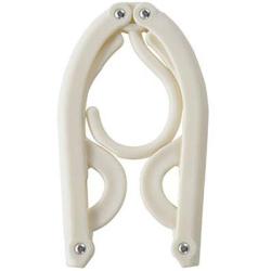 Solid Color Foldable Hangers, Portable Travel Clothes Hangers Multifunction for Adult Kid Shirts Camisole Household-Beige 8-Pack