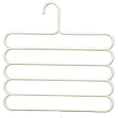 ECYC Multi Bar Pants and Trouser Hanger 5 Layers Towels Clothes Apparel Hangers Racks Space Saving,White ECYC Multi Bar Pants and Trouser Hanger 5 Layers Towels Clothes Apparel Hangers Racks Space Saving,White