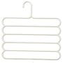 ECYC Multi Bar Pants and Trouser Hanger 5 Layers Towels Clothes Apparel Hangers Racks Space Saving,White