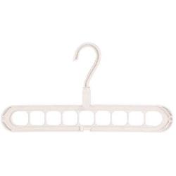 Decdeal Hanger Organizer Multi-Port Support, Rotate Anti-Skid Folding Hanger Magic Space Saving Clothes Hangers Organizer with 9 Holes for Drying and Storage