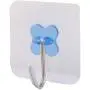 uxcell Home Wall Door No Scratch Towel Clothes Hanger Self Adhesive Seamless Hook 2pcs Blue