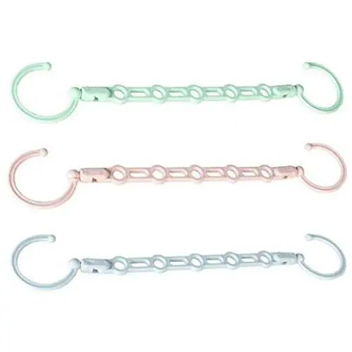 Windproof 5Hole Magic Coat Clothes Hanger 10pcs Random Color Multifunction Holder Clothes Hanging Organizer Folding Rotating Coat Storage Rack
