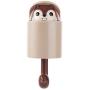 DOITOOL Cartoon Squirrel Wall Plug Hook Hanging Key Hook Wall Clothes Hanger for Kitchen Bathroom Coat Hat (Brown)