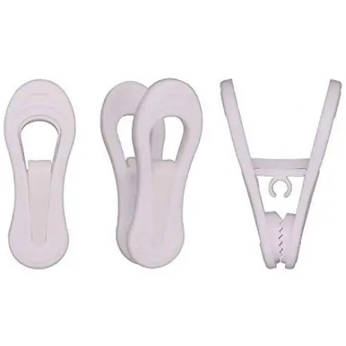 Corodo White Hanger Clips for Hangers, 30 Pack Pants Hanger Clips, Strong Pinch Grip Finger Clips for Plastic Clothes Hangers, Multi-Purpose Hanger Clips