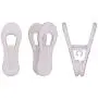 Corodo White Hanger Clips for Hangers, 30 Pack Pants Hanger Clips, Strong Pinch Grip Finger Clips for Plastic Clothes Hangers, Multi-Purpose Hanger Clips
