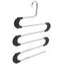 5pcs Random Color 5 Layer Stainless Steel S Shape Clothes Pants Hanger Closet Towel Storage Rack Shelf Hangers Multilayer Storage Cloth Hanger