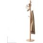 XZSAW Floor Standing Hat and Coat Coat Rack Clothes Hat Tree Retro Wood Hanger Floor Hanger Coat Rack Bedroom Simple Clothes Shelf Disassembly Simple Modern Single Rod (Color : Style A)