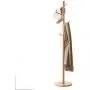XZSAW Floor Standing Hat and Coat Coat Rack Clothes Hat Tree Retro Wood Hanger Floor Hanger Coat Rack Bedroom Simple Clothes Shelf Disassembly Simple Modern Single Rod (Color : Style A)