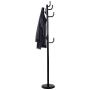 Hooks Coat Rack clothes Hat Shoes Umbrella Purse Holder Hanger Hall Stand Tree Black Metal New
