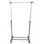 BUY JOY Rolling Clothes Rack Single Hanging Garment Bar Heavy Duty Hanger Adjustable