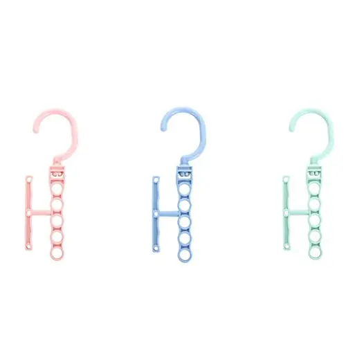 vmree 5-Hole Magic Belt Handle 360°Rotating Hanger Hook PP Thicken Clothes Storage