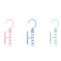 vmree 5-Hole Magic Belt Handle 360°Rotating Hanger Hook PP Thicken Clothes Storage