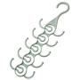 hqcOrDeua 5 Layers Multifunctional Hanging Scarf Necktie Bag Belt Hanger Wardrobe Clothes Storage Rack with Hook Green