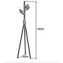 Coat Rack Floor-Standing Bedroom Solid Wood Simple Clothes Rack Multifunctional Hanger Wall Hanger Wood Color Haiming (Color : Brown)