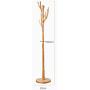 Cxjff Floor Standing Coat Rack 12 Hooks Round Base Easy Install Clothes Hat Hanger Creative, 4 Colors (Color : Natural 2)