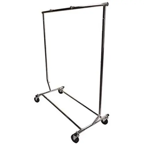 Single Bar Adjustable Clothes Rack Garmen Display Clothes Hanger Retail Rolling Single Bar Adjustable Clothes Rack Garmen Display Clothes Hanger Retail Rolling