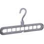 ????Libobo????4PCS Clothes Hanger Clothes 9 Hole Towel Hook Closet Organizer Plastic Storage Rack