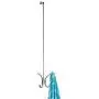 mDesign Modern Metal Long, Easy Reach Over-The-Door 4 Prong Hanging Storage Organizer Hook to Hang Jackets, Coats, Robes, Clothing, Hats, Scarves, Purses, Leashes, Towels, 24" Tall, 2 Pack - Chrome