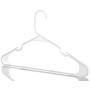 Neaties American Made White Plastic Hangers with Notches, Plastic Clothes Hangers Ideal for Everyday Use, Clothing Standard Hangers, 30pk