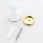 LIOOBO Brass Wall Hook Decorative Robe Coat Hook Bathroom Towel Hanger Closet Clothes Hat Hanging Rack for Kitchen Home (White)