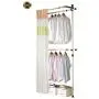 PRINCE HANGER, Simple 2 Tier Hanger with Curtain, Clothing Rack, Closet Organizer, Free Standing, PHUS-0062, Made in Korea