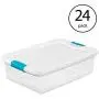 STERILITE 32-Quart Clear Stackable Latching Storage Boxes Container (24 Pack) STERILITE 32-Quart Clear Stackable Latching Storage Boxes Container (24 Pack)