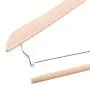 Tosnail 6 Pack Natural Wooden Suit Hangers, Wood Coat Hanger Pant Hanger with Locking Bar - Flat Construction for Space Saving