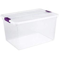 Sterilite 17571706 66-Quart ClearView Latch Boxes Storage Tote Container (24 Pack)