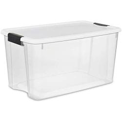 STERILITE 70-Quart Clear Storage Container Boxes Tote (4 Pack)