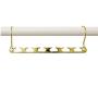 Wonder Hanger Heavy Duty 360 Swivel Action Hanger, Pack of 5 in Gold Tone - Keep Your Clothes Organized and Wrinkle-Free!