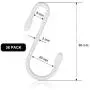 36 Pieces S Shaped Hooks Hanging Heavy Duty S Hooks Hanger for Kitchen, Bathroom, Bedroom, Office, Pan, Coat, Bag, Plants (White,2.4 Inch)