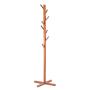 Jeffergarden Wooden Tree Coat Rack 8 Hooks Clothes Rack Stand for Coats Hats Scarves Bag Hallway Entryway Coat Hanger Stand for Clothes, Suits, Accessories(2#)