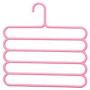 5pcs Random Color Multi-Purpose Clothes Hanger 5 Layers Pants Hanger Cloth Rack Multilayer Storage Scarf Tie Space-Saving Clothes Hanger