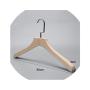 6 Pcs Healthy No Painting Wide Shoulder Wooden Clothes Coats Hanger Rack, Natural Environmental Thick Wood Garment Hanger Rack,44 cm