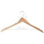 Ella Celebration Bride Wedding Dress Hanger Natural Wood, Wooden and Wire Hangers for Dresses (Natural Wood Silver Wire)