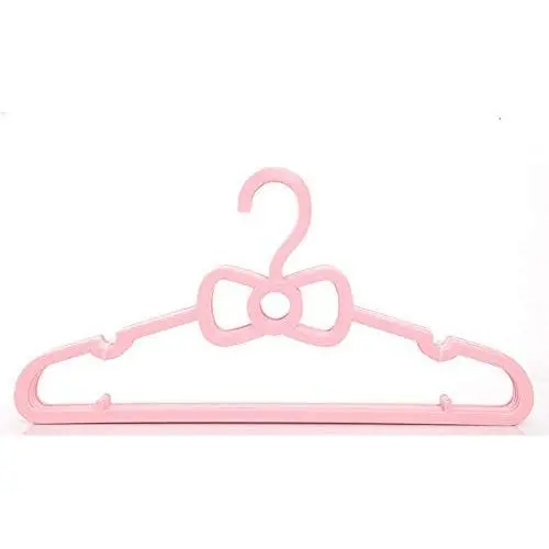 SAASNY Standard Hangers Plastic Hangers,Plastic Hangers 24 Pack Coat Hangers Standard Hangers for Clothes Slim and Space Saving Notched Hangers(Pink) for Drying and Storage