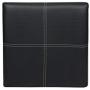 Otto & Ben Folding Toy Boxes Chest with Memory Foam Seat, Faux Leather Small Ottomans Bench Foot Rest Stool, Line Black