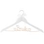 Ella Celebration Bride to Be Wedding Dress Hanger Wooden and Wire Hangers for Brides Gowns, Dresses (White with Rose Gold Wire)