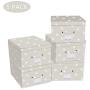 Na&Co Season 5 Pack Folding Hand-held Storage Cubes Bin with Lids,Collapsible Decorative Storage Boxes/Safety Container for Household, Closet, Cabinet, Office (Dot)