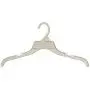 Mainetti 470 White All Plastic Hangers with Notches for Straps, Great for Shirts/Tops/Dresses, 17 Inch (Pack of 10)